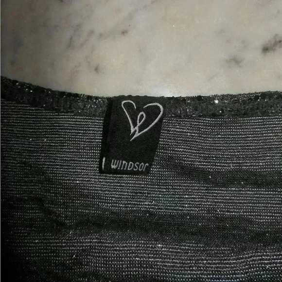 Windsor silver sparkly cheetah print tube top - S - Picture 2 of 3